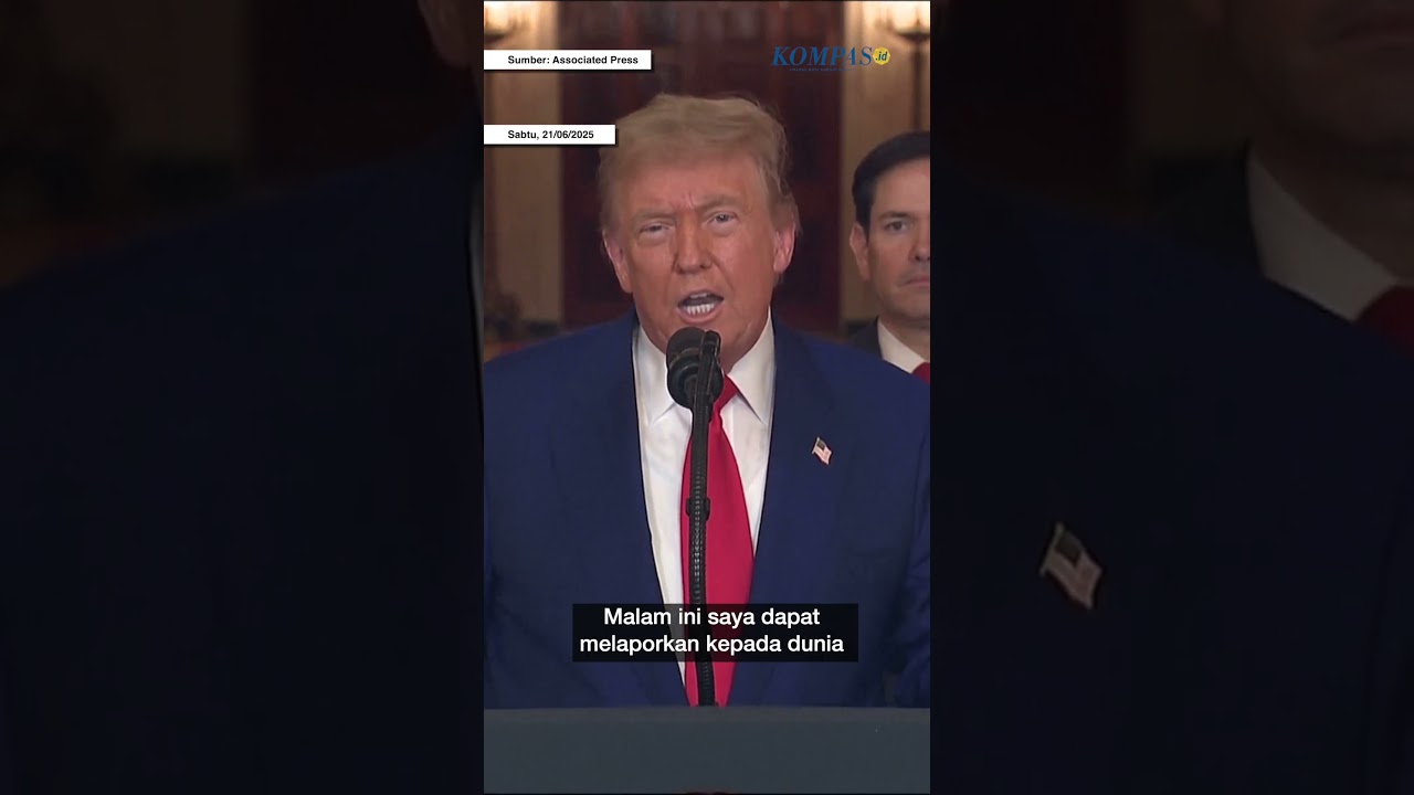 Youtube Thumnail image of : Donald Trump Buka Suara Usai Serang Iran