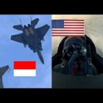 Youtube Thumbnail image of : DUEL UDARA JARAK DEKAT F 16 INDONESIA MELAWAN F 15 AMERIKA DI ATAS LANGIT RIAU