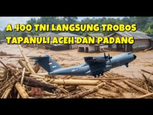 Youtube Thumbnail image of : PESAWAT A 400 TNI TEMBUS TAPANULI DAN ACEH KIRIMKAN BANTUAN BENCANA