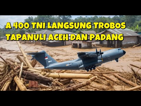 Youtube Thumbnail image of : PESAWAT A 400 TNI TEMBUS TAPANULI DAN ACEH KIRIMKAN BANTUAN BENCANA